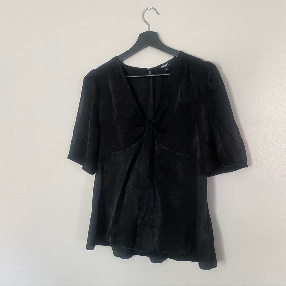 Express Women’s Black Short Sleeve Blouse